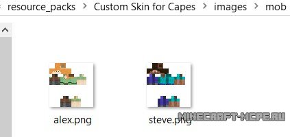 Текстуры Custom Skin for Capes 0.16.0/0.15.9/0.15.8