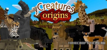 African animals mod yCreatures Origins for Minecraft PE 1.16